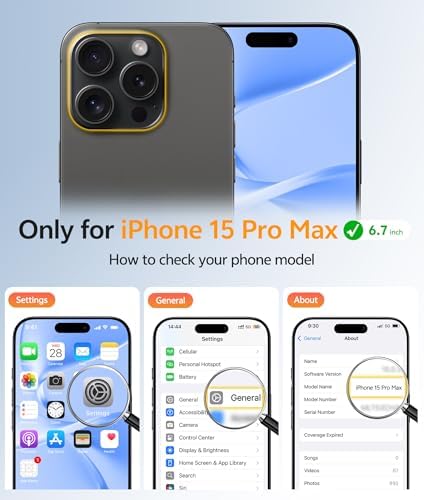 FNTCASE for iPhone 15 Pro Max Case, Fit for Magsafe, Glass Screen Protector - Image 2