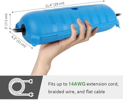 Flemoon Outdoor Extension Cord Safety Cover, IP44 Waterproof Electrical Box - Image 3