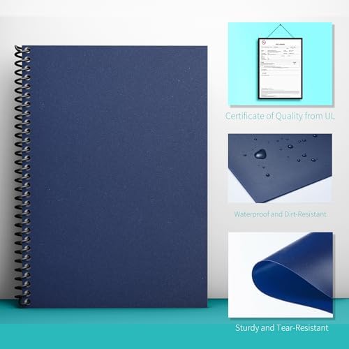 Binditek 12 Mil Sand-Textured Binding Covers, Letter Size, Navy, 50 Pack - Image 4