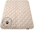 Paw Inspired Washable Padded Crate Mats for Dogs, Beige, 47x29 Inch by HOME
