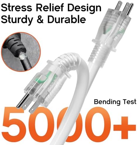 25 FT 12 Gauge Heavy Duty Extension Cord with Multiple Outlets - Image 4