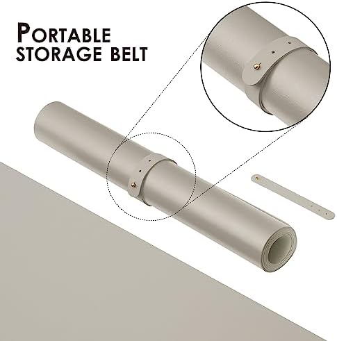 Large Desk Mat - 47.2"x 17" Non-Slip PU Desk Pad for Office and Home - Ideal for Large Mouse Pad and Desk Mats on Top of Desks(Light Gray) - Image 3