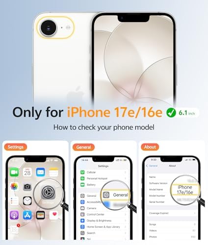 FNTCASE for iPhone 17e/ iPhone 16e Case, Fit for Magsafe, Screen Protector - Image 2