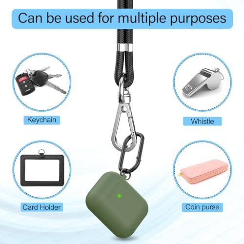 takyu Cell Phone Lanyard, Crossbody Phone Lanyard Adjustable Neck Strap and 2 Pack Phone Wrist Strap with Phone Tether Patches for Most Smartphones-2Black+Grey - Image 4