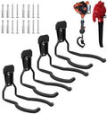 Garden Power Tool Hanger, Garage Wall Hooks, Weedeater Rack, String Trimmer Hanger, Utility Hooks for Garage Tool Organizers and Storage - Black, 4 Pcs by Juformin