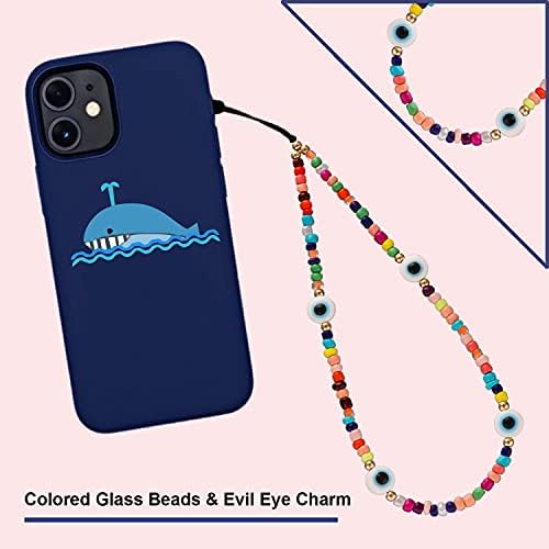 6PCS Beaded Phone Charms Strap Fruit Star Faux Pearl Rainbow Beads Phone Chains Beaded Lanyard for Camera Key Wallet Valentines Day Gifts for Her Women - Image 5