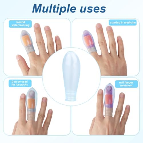 4pcs Waterproof Finger Protectors, Reusable Silicone Finger Cover Sleeve - Image 6
