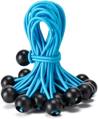 30 Pack Ball Bungee Cord, Heavy Duty Bungie Cord Balls (4",Sky Blue) by Unknown