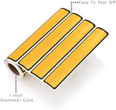Carstens Adhesive Sticker Labels, 5 3/8” x 1”, Binder Labels for 1” Ring Binder Spines, Goldenrod, Roll of 200 - Image 2