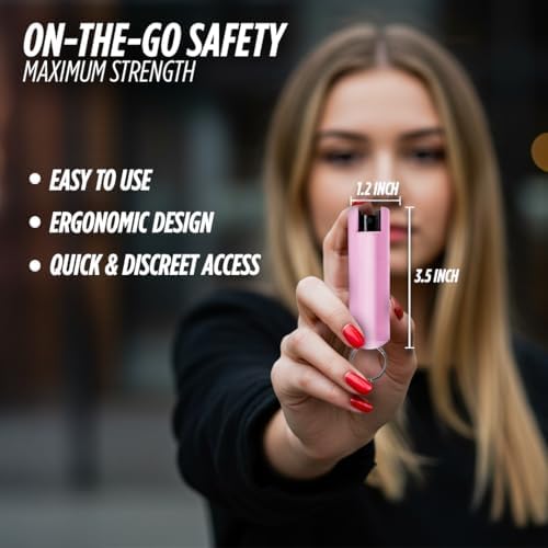 Guard Dog Security Quick Action Pepper Spray Self Defense Keychain, Maximum Strength 1.44 MC, OC Spray, 16-Foot Range, Twist-Lock Safety, Belt Clip for Easy Carry for Women and Men, Made in USA - Image 3