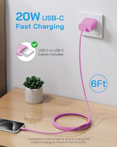 AISNI iPhone 17/16/15 Charger Fast Charging 3 Pack Type C Chargers - Image 2