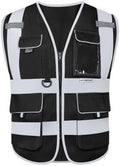 HYCOPROT High Visibility Safety Vest Hi Vis Reflective Construction Vests with Pockets for Men Women,Meets ANSI/ISEA Standard by HYCOPROT
