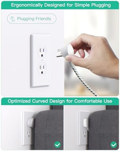 Mifaso Power Strip with USB Ports, 15Ft Flat Extension Cord - Image 6