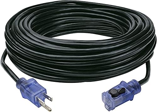 Clear Power 16 Gauge 3Prong Cords (16/3 SJTW & Cord Storage Wheel, Black, 80 ft - w/Wheel) - Image 3