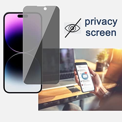 Ailun Privacy Screen Protector+Camera Lens Protector for iPhone 14 Pro Max - Image 2
