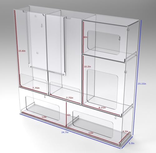 PPE Station 2-Gown, 2 Masks, 2 Glove Box Holder (Wall Mount) - Image 5