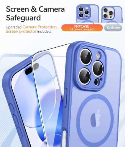FNTCASE for iPhone 16 Pro Max Case, Fit for Magsafe, Glass Screen Protector - Image 4