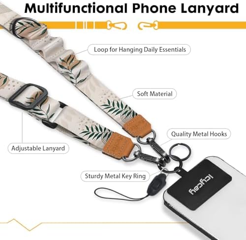 Icycay Phone Lanyard Crossbody Strap Neck Adjustable Teacher Women Abstract - Image 3