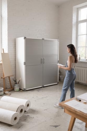 Heavy-Duty Commercial Storage Cabinet (White, 60" W x 24" D x 72" H) - Image 2