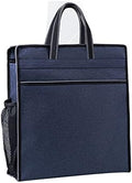 Oxford Zippered Document Bag with Handle File Tote Bag Pouch for Carrying Paper Files Books Filing Folder 1 Pack (Blue) by enyuwlcm
