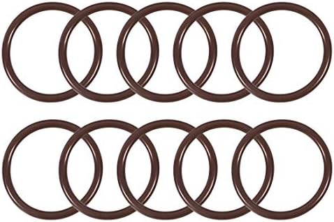 uxcell Fluorine Rubber O-Rings 28mm OD 23.2mm ID 2.4mm Width, Metric FKM Sealing Gasket, Pack of 10 by uxcell