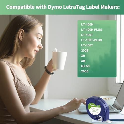 Wonfoucs Label Tape Replace for DYMO LetraTag Refills 91330 10697 - Image 5