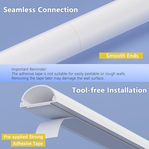 ZhiYo 68in Cord Hider for 2-3 Wall-Mounted TV Wires, 1.2"W x 0.55"H, White - Image 6