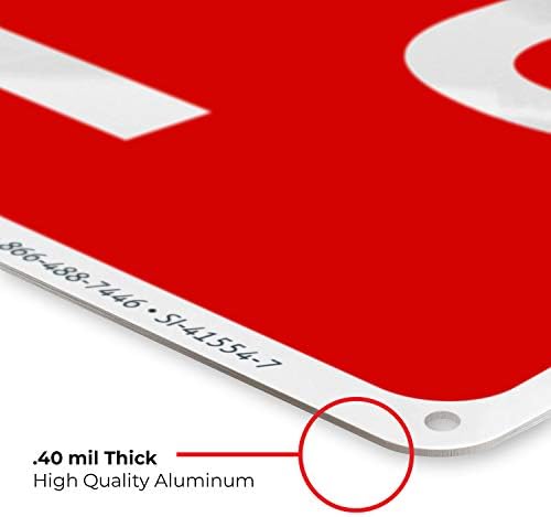 FDC Left Arrow Sign, Red Background, - Image 6