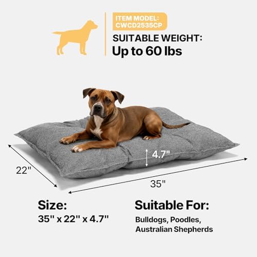 Veehoo Indestructible Dog Bed for Crate, Chew Proof Dog Crate Pad, 35"x22" - Image 5