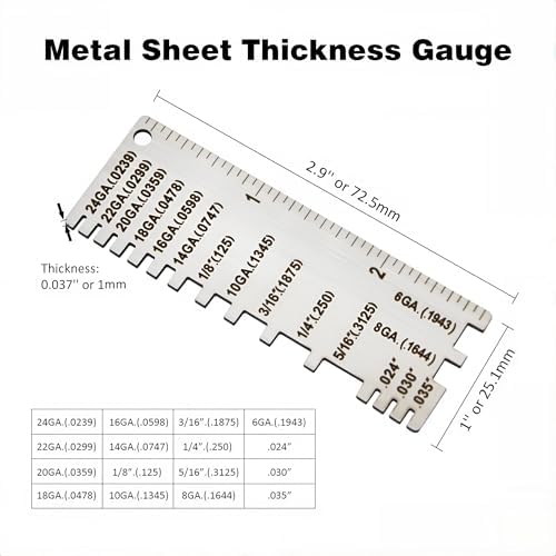 2pcs Wire Gauge Measuring Tool & Metal Sheet Thickness Gage Welding Gauge - Image 2