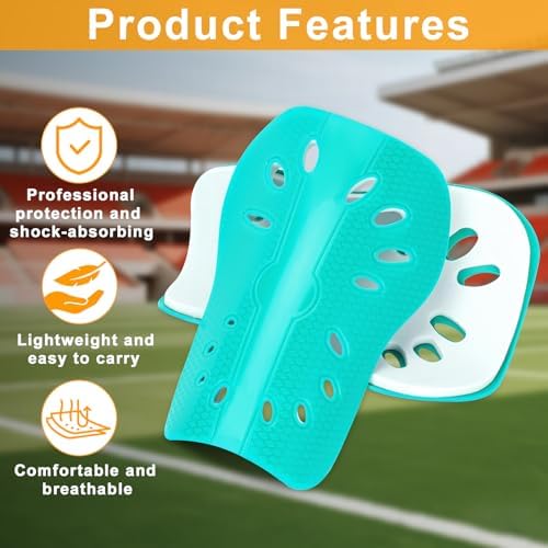 2 Pairs Shin Guards Soccer for Kids,Shin Pads Extra Lightweight Breathable Slide in Shin Guard for Football Training Match Outdoor Activities Protective Slip-in Shin Guards for Boys Girls - Image 4