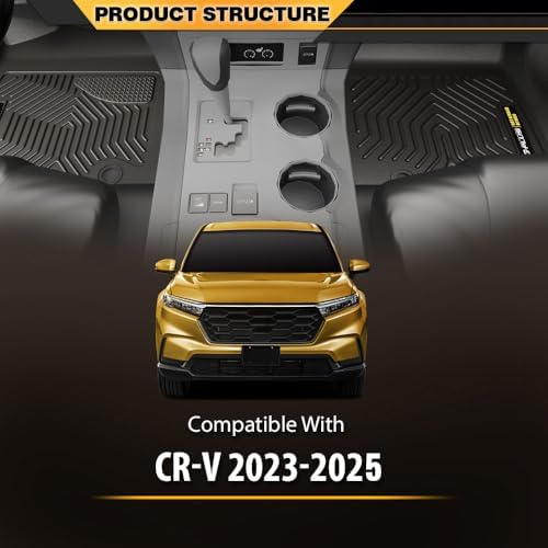 G-PLUS TPE 4PCS Floor Mats Fit Honda CR-V 2023 2024 2025 (Including Hybrid) - Image 5