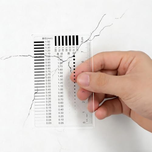 Alipis High Precision Sec Measurement Ruler Transparent Flaw Detection Film for Crack Line Width Diameter and Width Inspection Precision Inspection Chart for Qc and Forensic Analysis - Image 2