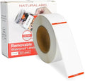 NATURALABEL 300 Removable Freezer Labels with Dispenser, 1" x 3" (Red) by NATURALABEL