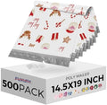 Fuxury Christmas Poly Mailers 14.5x19 Inch 500Pcs,Large Shipping Bags for Clothing,Strong Adhesive Shipping Envelopes for Small Business, Self Seal Poly Bag Mailing Envelopes White Santa Gift Decor by Fuxury