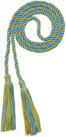 Tassel Depot Graduation Honor Cord - Light Blue/Gold - Every School Color Available - Made In Usa by TasselDepot