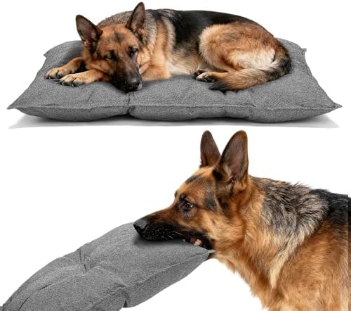 Veehoo Indestructible Dog Bed for Crate, Chew Proof Dog Crate Pad, 35"x22" by Veehoo