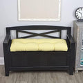 Klear Vu The Gripper Non-Slip Tufted Bench Cushion for Indoor Furniture, Assembled in USA, Entryway Storage, Bay Window, Corner Nook or Piano Seat, 27 Inches, Solid Yellow by KlearVUHomeTextiles