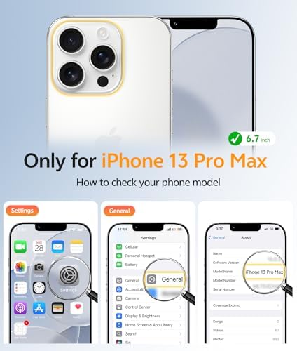 FNTCASE for iPhone 13 Pro Max Case Clear, Fit for Magsafe, Anti Yellowing - Image 2