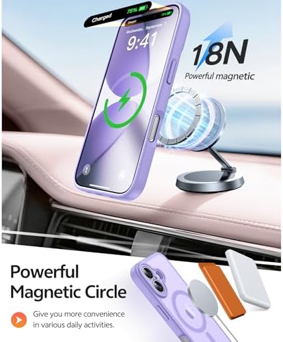 FNTCASE for iPhone 17 Case, Compatible with Magsafe, Glass Screen Protector - Image 3