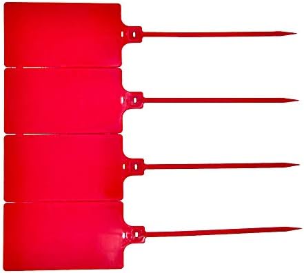 Plastic Seals Shipping Tags Logistics Use Big Sign Tie Large Label Tie, 255 mm Total Length, Package of 100pcs (Red) - Image 6