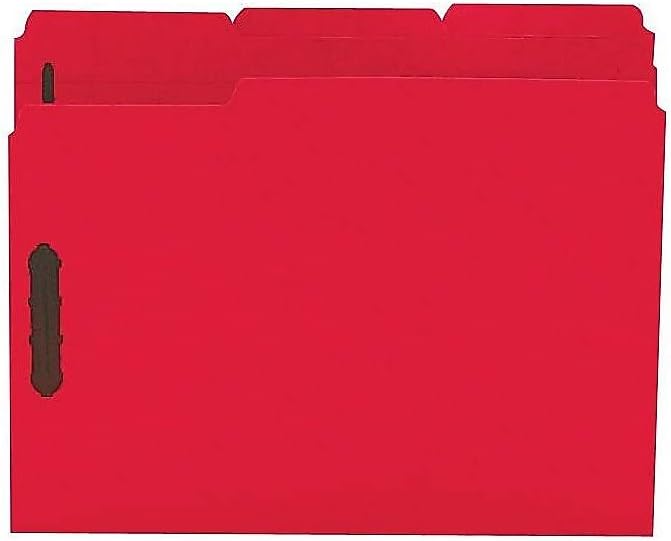 Staples Colored Reinforced Tab Fastener Folders Letter Size Assorted 50/Box - Image 5