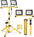 Work Lights with Stand, 14000 Lumen 2 Adjustable Heads LED Work Light by Unknown