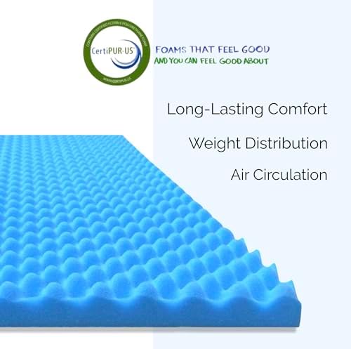 Airflow Foam Mattress Topper, Egg Crate Foam Pad, Hospital Mattress Pad and Bed Topper for Support, Pressure Relief and Weight Distribution. (Full) - Image 4