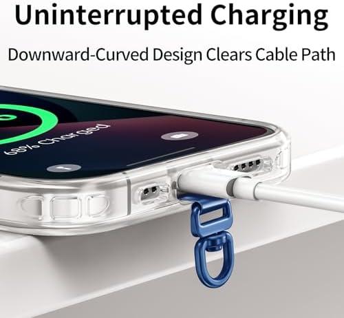 saxsion Phone Tether Tab & Lanyard Tab, 360° Swivel Clip - Ultra Thin Stainless Steel Universal Patch for All Phone Cases - Image 5