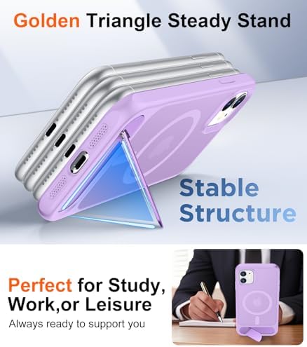Temdan Magnetic Compatible with iPhone 11 Phone Case, [Built-in Invisible Kickstand][Compatible with MagSafe] [Military Grade Shockproof] Slim Translucent Matte Phone Case for iPhone 11 6.1" - Image 3