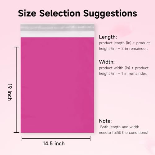 Pink Poly Mailers 14.5x19 Inch, 200 Pack - Image 4