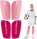 Kids Soccer Shin Guards 2 Pairs Slip-in Youth Shin Pads for Boys Girls, Lightweight PP+EVA Soccer Protective Gear Fits with Shin Guard Sleeves(not Included), Toddler to Teen Sizes Multiple Colors by Unknown