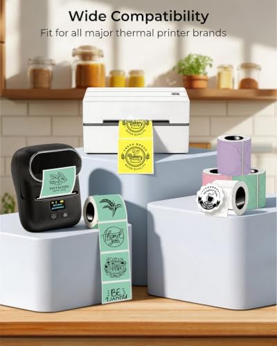 Thermal Printer Stickers 2" Round 900, Circle Thermal Labels BPA Free - Image 4