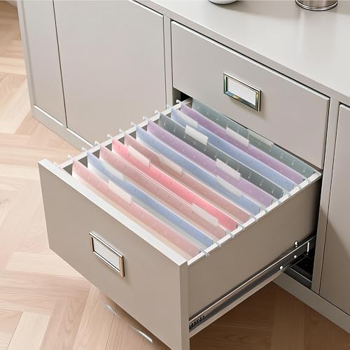 Zzrywuty Hanging File Folders Letter Size, 12-Pack Hanging File Folder with 1/5-Cut Tabs, Pastel File Folders Hanging Organizers for Filing Cabinet, Bulky Files & Medical Charts - Image 4